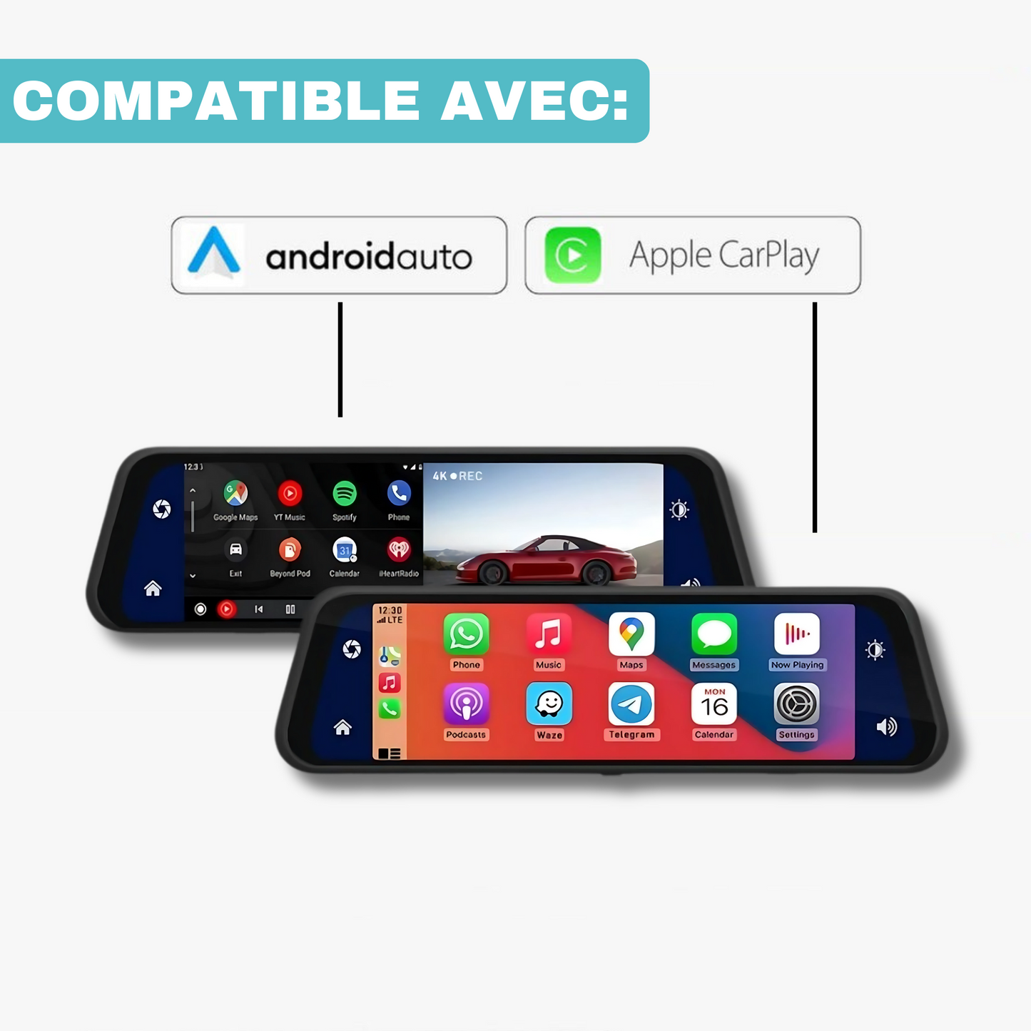 Rétroviseur CarPlay - Prestige Carplay™